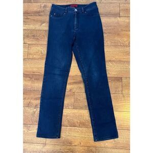 Love Premium Denim Women's Size 10 Dark Wash Straight Leg Jeans Heart Detail